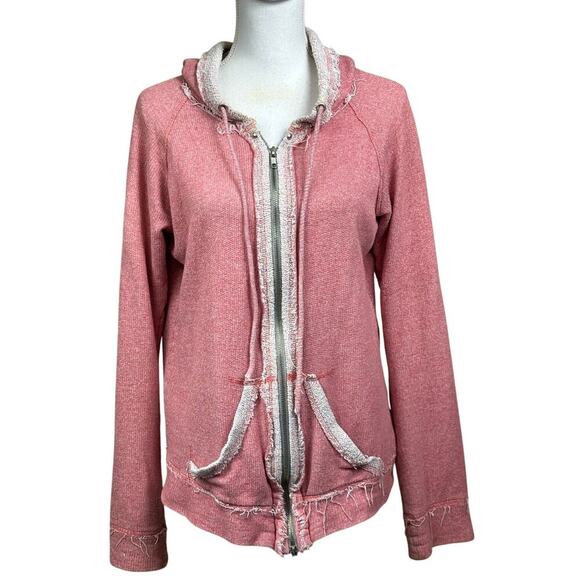 Johnny Was Pete&Greta zip hoodie, pink, boho casual, cozy chic, west coast styl - Picture 1 of 7